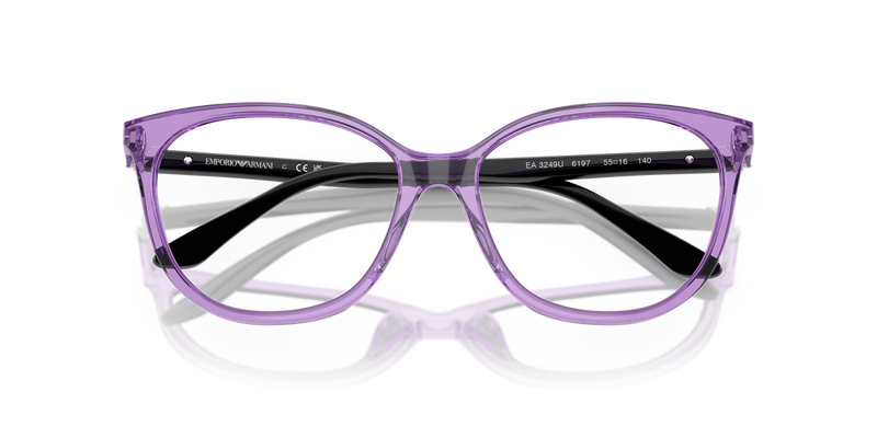 Emporio Armani EA3249U in Shiny Transparent Violet - Alternate View