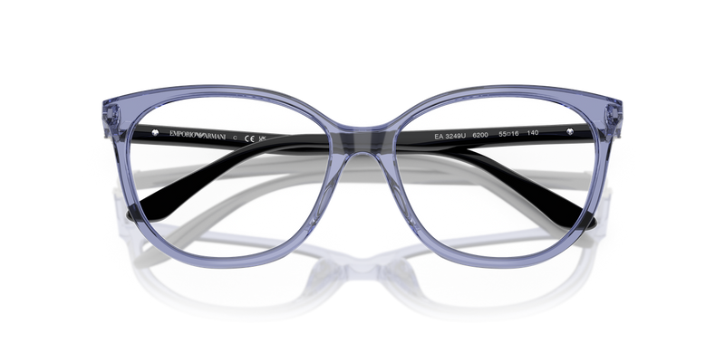 Emporio Armani EA3249U in Shiny Transparent Blue - Alternate View