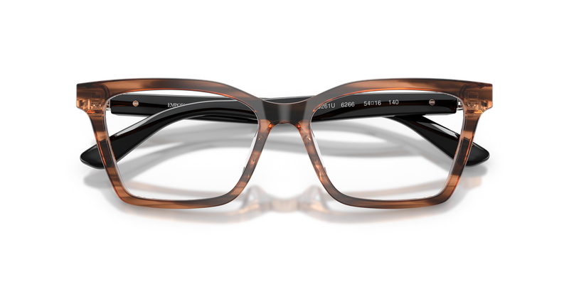 Emporio Armani EA3261U in Shiny Striped Brown - Alternate View
