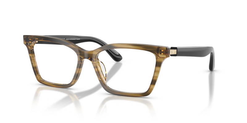 Emporio Armani EA3261U in Shiny Striped Green - Alternate View