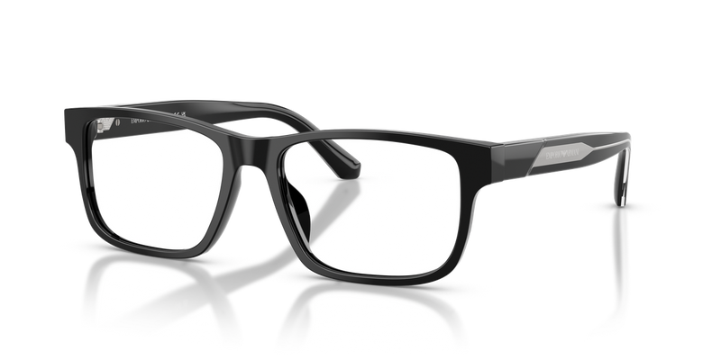 Emporio Armani EA3265U in Shiny Black / Demo Lens (5017) - Front View