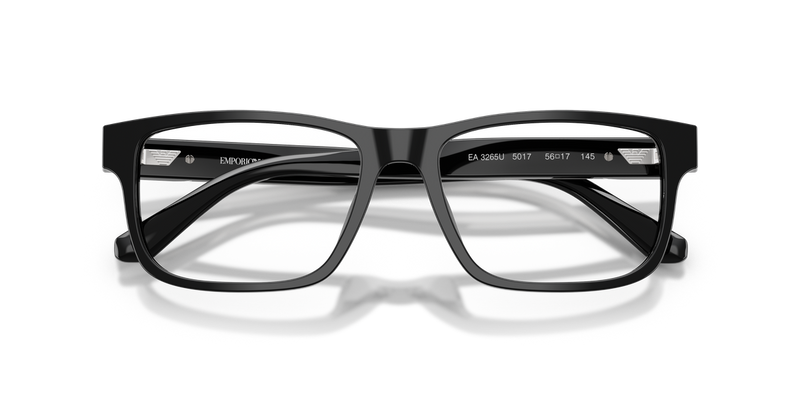 Emporio Armani EA3265U in Shiny Black / Demo Lens (5017) - Side View
