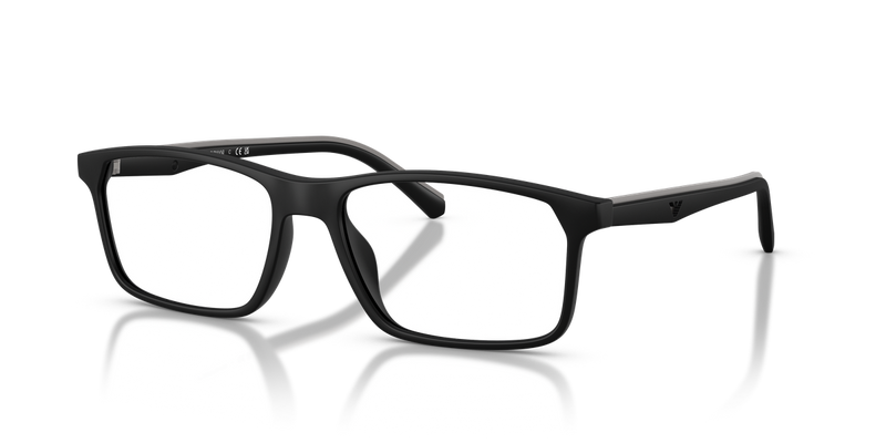 Emporio Armani EA3266U in Matte Black / Demo Lens (5001) - Front View