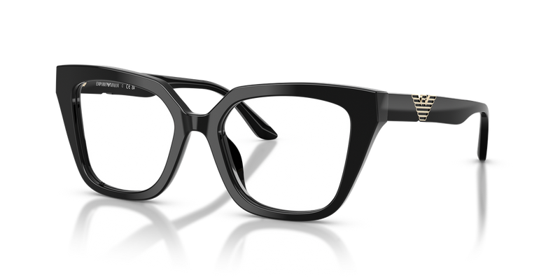 Emporio Armani EA3267U in Shiny Black / Demo Lens (5017) - Front View