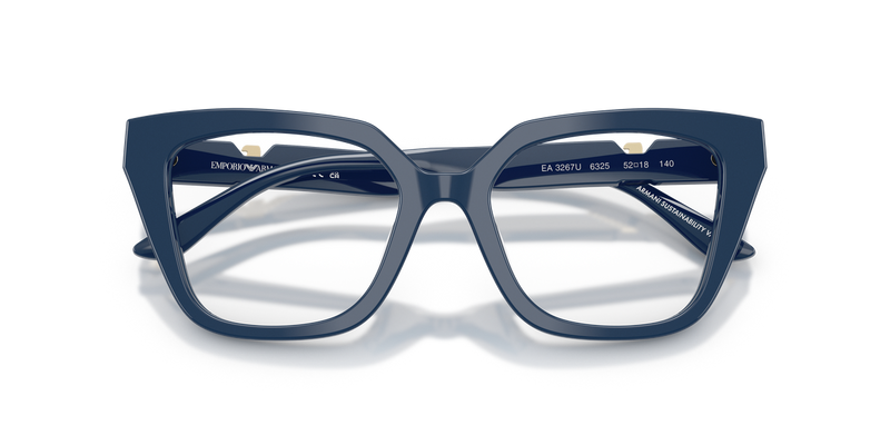 Emporio Armani EA3267U in Shiny Blue / Demo Lens (6325) - Alternate View