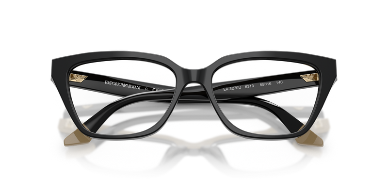 Emporio Armani EA3270U in Black/Beige - Side View
