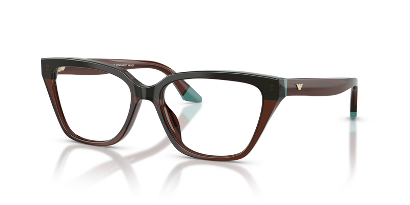 Emporio Armani EA3270U in Transparent Brown/Teal - Alternate View