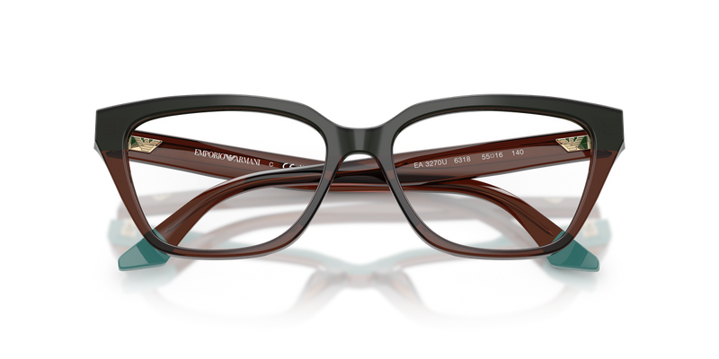 Emporio Armani EA3270U in Transparent Brown/Teal - Alternate View