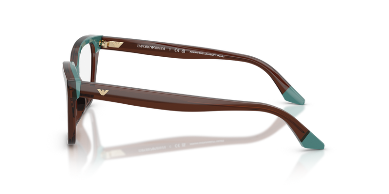 Emporio Armani EA3270U in Transparent Brown/Teal - Alternate View
