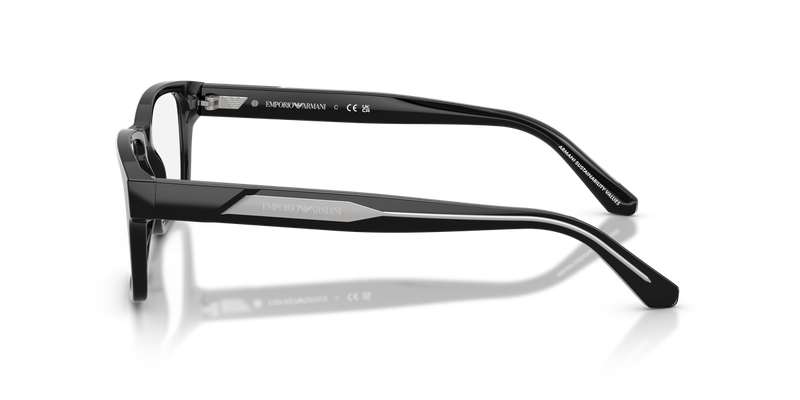 Emporio Armani EA3271F in Shiny Black / Demo Lens (5017) - Back View