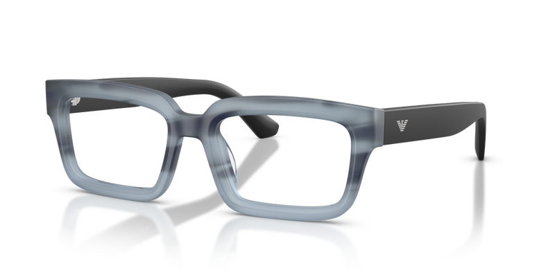 Emporio Armani EA3277U in Striped Havana Blue / Demo Lens (6368) - Alternate View
