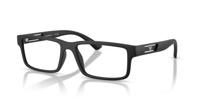 Emporio Armani EA3278 in Matte Black / Demo Lens (5001) - Front View