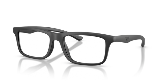Emporio Armani EA3285U - Matte Black/Black Rubber / Demo Lens (5001)