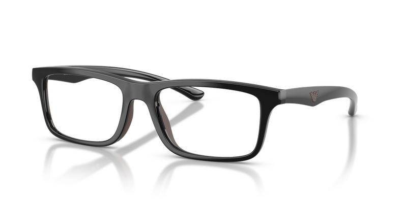 Emporio Armani EA3285U in Shiny Black/Brown Rubber - Alternate View