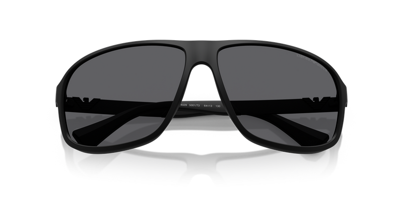 Emporio Armani EA4029 in Matte Black / Grey Polarized (5001T3) - Side View
