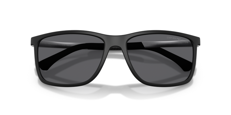 Emporio Armani EA4058 in Rubber Black / Grey Polarized (506381) - Side View