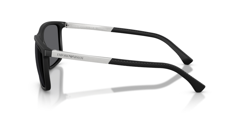 Emporio Armani EA4058 in Rubber Black / Grey Polarized (506381) - Back View