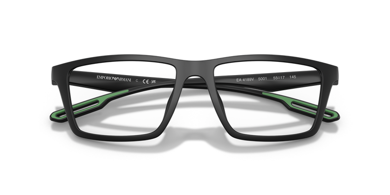 Emporio Armani EA4189V in Matte Black/Green - Side View