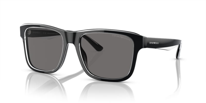 Emporio Armani EA4208F in Shiny Black/Top Crystal - Front View