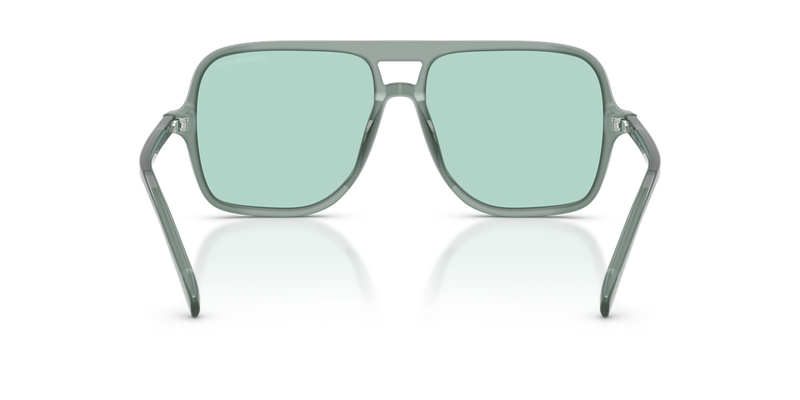 Emporio Armani EA4252U in Shiny Opaline Light Blue - Temple Detail