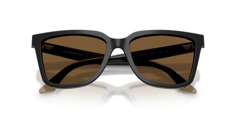 Emporio Armani EA4261 in Black/Beige / Brown (631373) - Side View