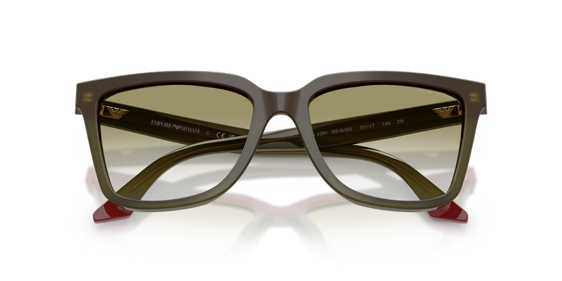Emporio Armani EA4261 in Opal Green/Bordeaux / Clear Gradient Green (6316W0) - Alternate View