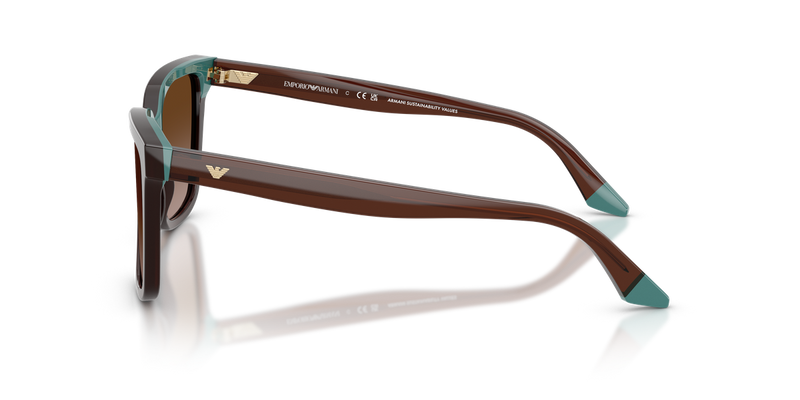 Emporio Armani EA4261 in Transparent Brown/Teal / Brown Gradient (631813) - Alternate View
