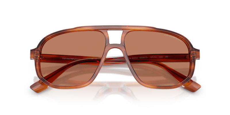 Emporio Armani EA4263U in Striped Dark Brown - Alternate View