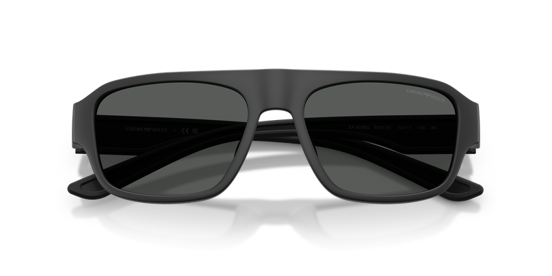 Emporio Armani EA4266U in Rubberized Matte Black / Dark Grey (500187) - Side View