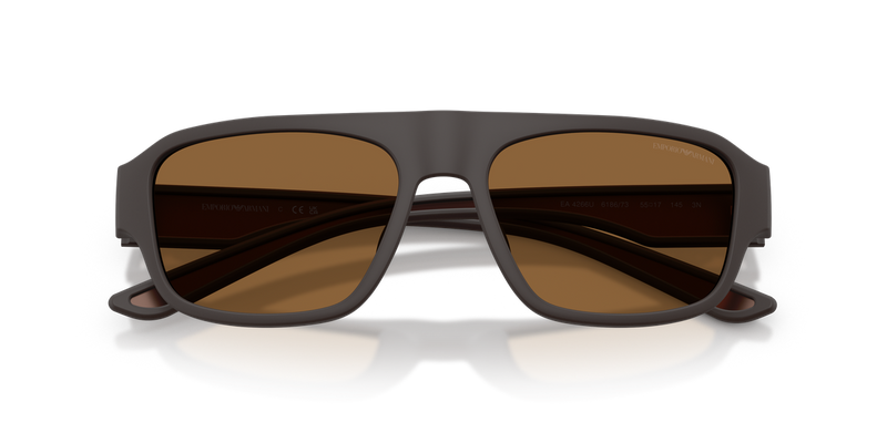 Emporio Armani EA4266U in Rubberized Matte Brown / Brown (618673) - Alternate View