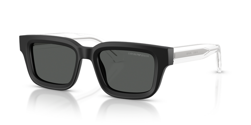 Emporio Armani EA4270 in Matte Black / Dark Grey (500187) - Front View