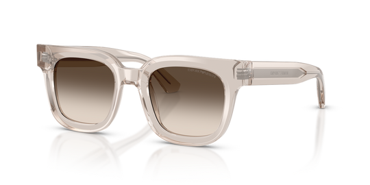 Emporio Armani EA4271 - Shiny Transparent Tundra / Light Brown Gradient Grey (63630A)