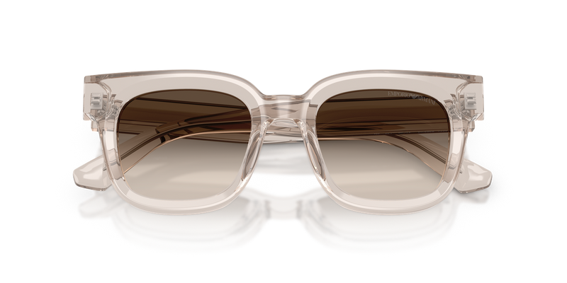 Emporio Armani EA4271 in Shiny Transparent Tundra / Light Brown Gradient Grey (63630A) - Side View