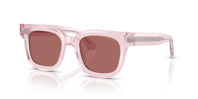 Emporio Armani EA4271 in Shiny Transparent Pink / Light Brown (636669) - Alternate View