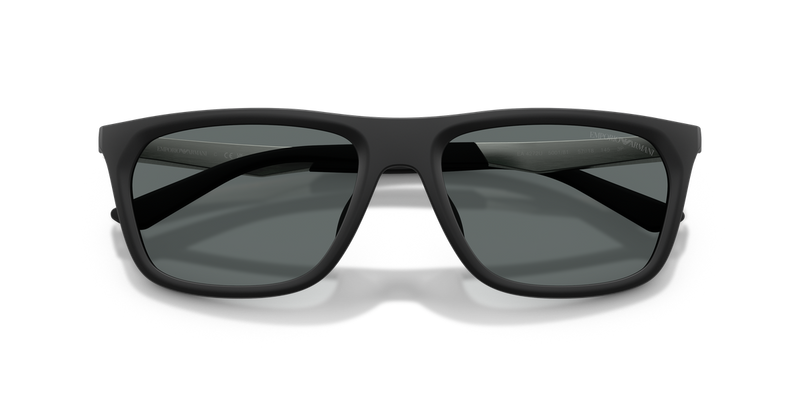 Emporio Armani EA4272U in Matte Black / Dark Grey Polarized (500181) - Side View