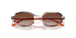 Shiny Striped Beige/Orange / Brown Gradient (642613)