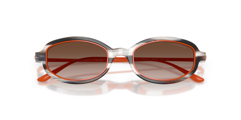 Emporio Armani EA4276U in Shiny Striped Beige/Orange - Alternate View