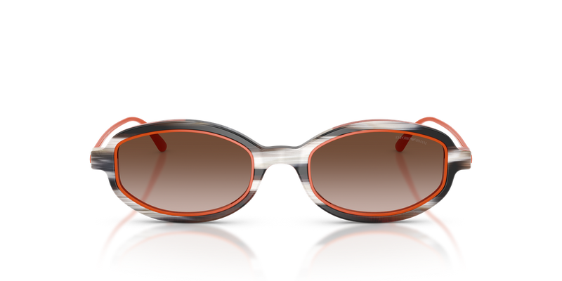 Emporio Armani EA4276U in Shiny Striped Beige/Orange - Alternate View