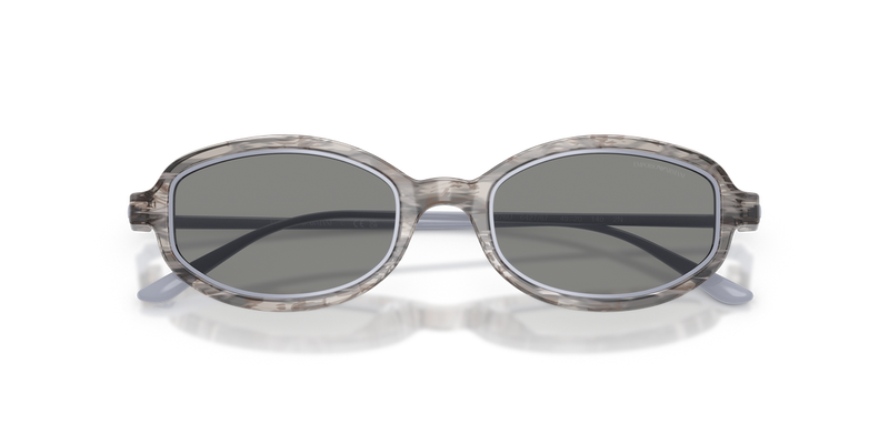 Emporio Armani EA4276U in Shiny Striped Grey - Alternate View