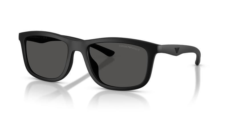 Emporio Armani EA4277U in Matte Black/Black Rubber - Front View