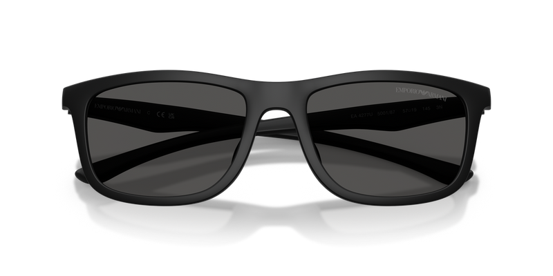 Emporio Armani EA4277U in Matte Black/Black Rubber - Side View
