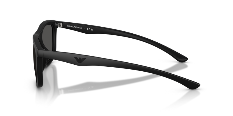 Emporio Armani EA4277U in Matte Black/Black Rubber - Back View
