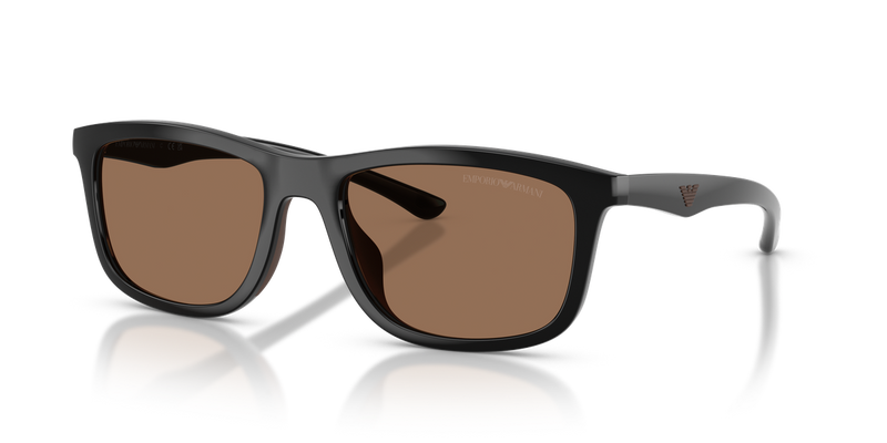 Emporio Armani EA4277U in Shiny Black/Brown Rubber - Alternate View