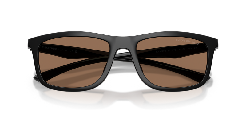 Emporio Armani EA4277U in Shiny Black/Brown Rubber - Alternate View