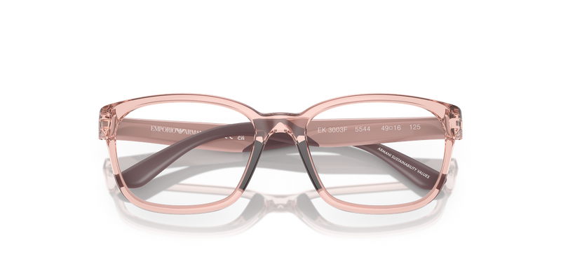 Emporio Armani Kids 0EK3003F in Shiny Transparent Pink - Alternate View