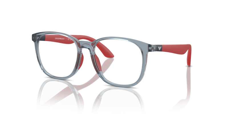 Emporio Armani Kids 0EK3004F in Shiny Transparent Blue - Front View