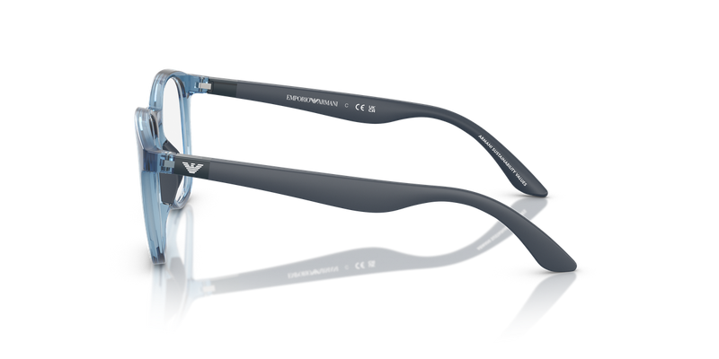 Emporio Armani Kids 0EK3004 in Shiny Transparent Blue - Alternate View