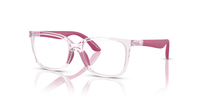 Emporio Armani Kids 0EK3006 in Shiny Transparent Pink - Front View
