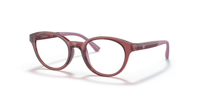 Emporio Armani Kids 0EK3205 in Shiny Transparent Red - Front View