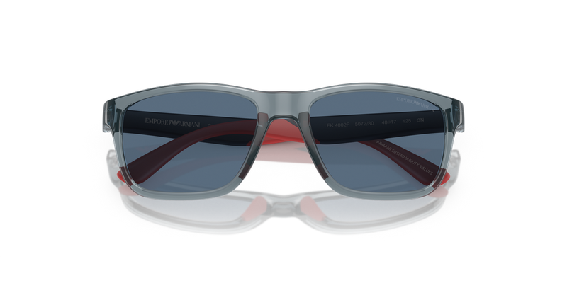 Emporio Armani Kids 0EK4002F in Shiny Transparent Blue - Side View